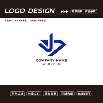 J字母logo标志