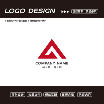 LA字母logo标志