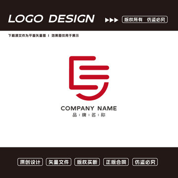 EJ字母logo标志