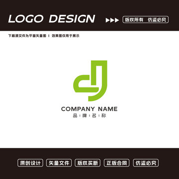 CJ字母logo标志