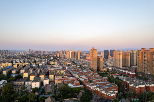 河南洛阳城市风光建筑航拍