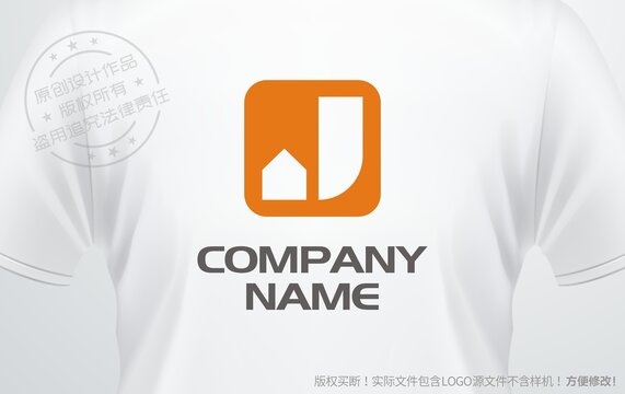 J设计logo房产家居标志