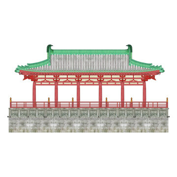 大明宮水榭正立面效果