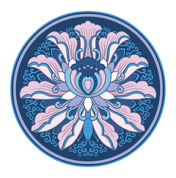 寶相花古典花紋