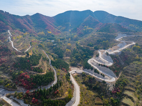 济南彩石劈山红叶