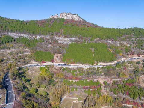 济南彩石劈山红叶