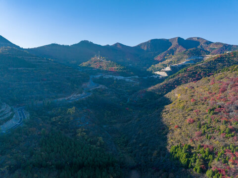 济南彩石劈山红叶