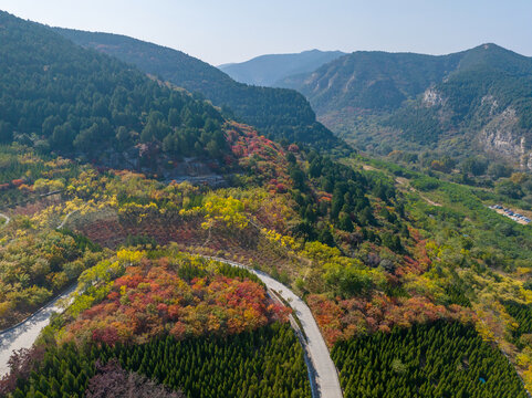 济南扁石山山体公园秋色