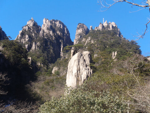 黄山奇石山峰