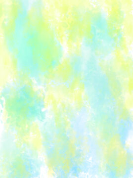 水彩筆刷暈染清透背景黃青色