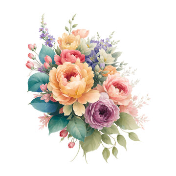 復(fù)古風(fēng)格分層獨(dú)幅花卉