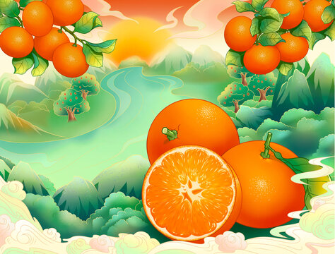 沃柑插畫