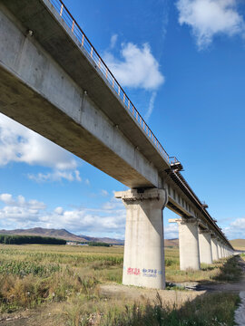 高铁桥梁横跨