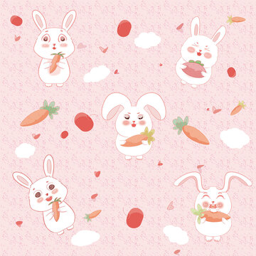 可愛小兔子插畫