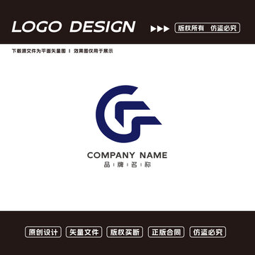 GL字母logo标志