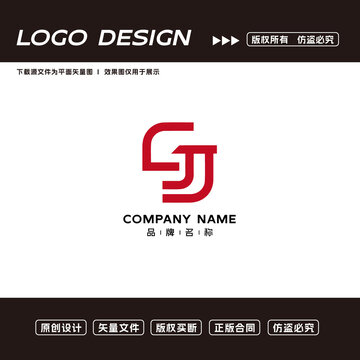 CJ字母logo标志