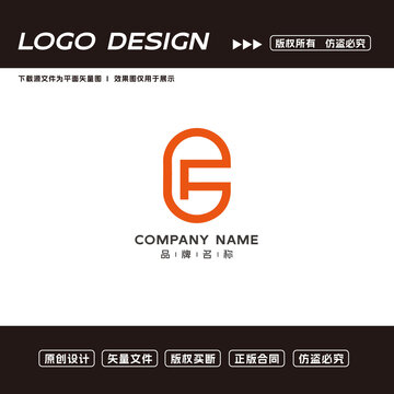 CF字母logo标志