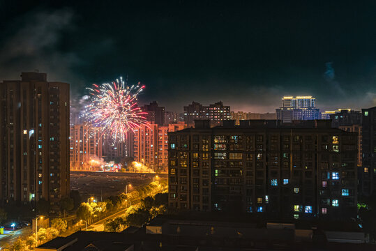 城市烟花