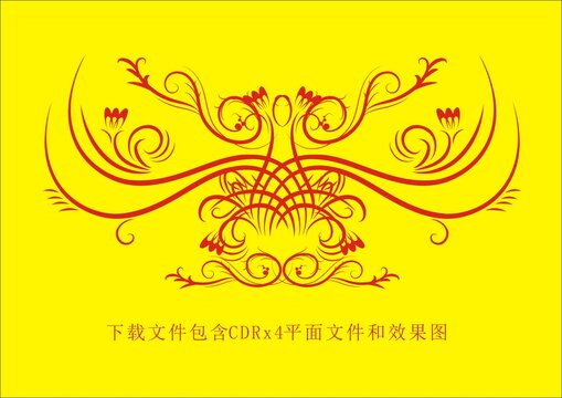 線條底紋花紋素材植物