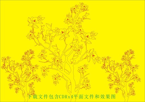 植物矢量樹葉花朵花卉條紋
