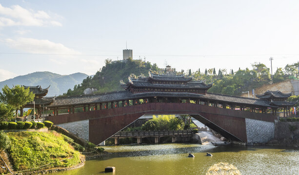 泰顺龟湖廊桥