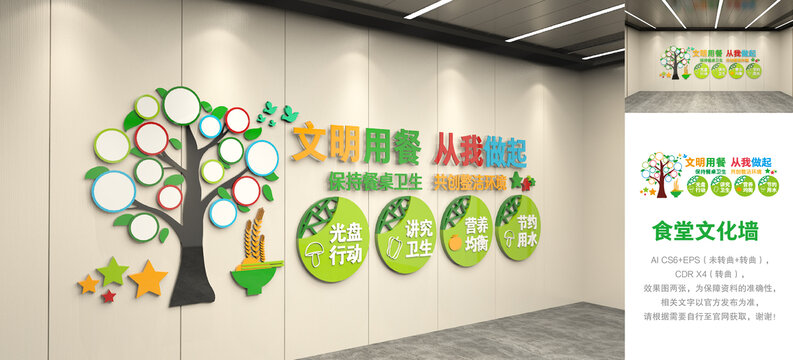 食堂文化墻