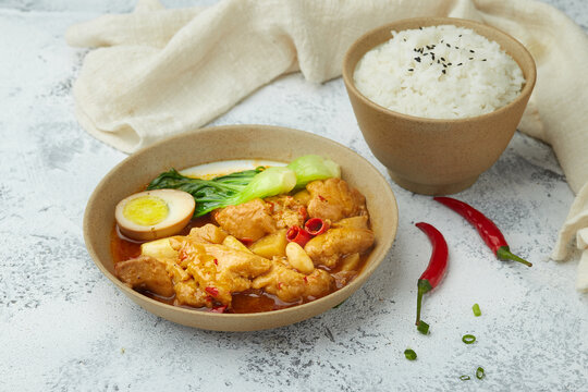 美味香辣鸡肉饭