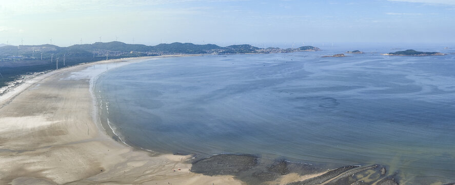 航拍福建平潭岛环岛路风光