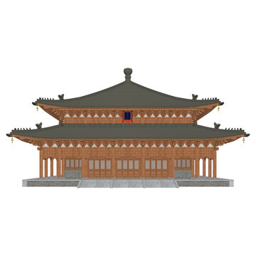 重檐攢尖立面效果