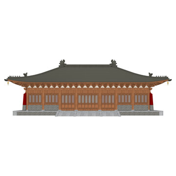 單檐廡殿立面效果