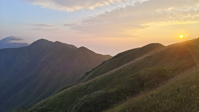 武功山云海日出风景