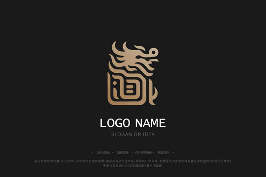 龙元素LOGO篆刻