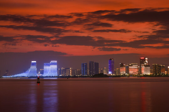 厦门海湾夜景