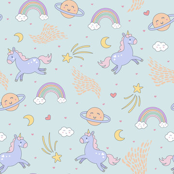 夢幻童話獨(dú)角獸圖案