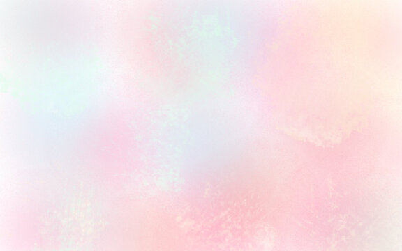 水彩暈染涂鴉唯美粉青色背景