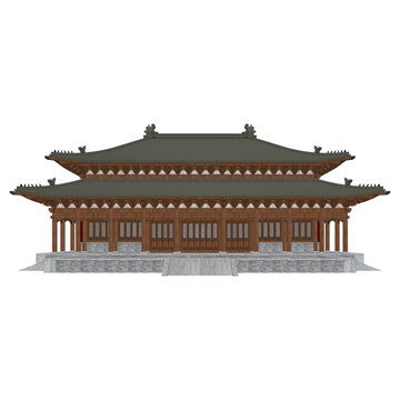 重檐廡殿立面效果