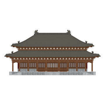 重檐廡殿正立面效果