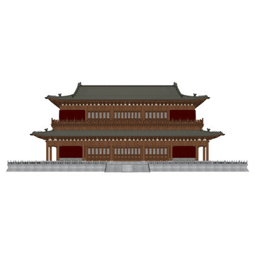 歇山樓閣立面效果