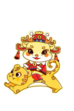 龍年龍騰虎躍貼紙