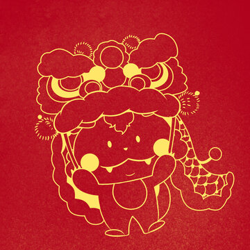 燙金舞獅