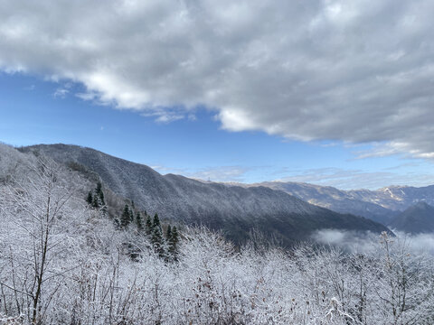 雪后天晴雪景