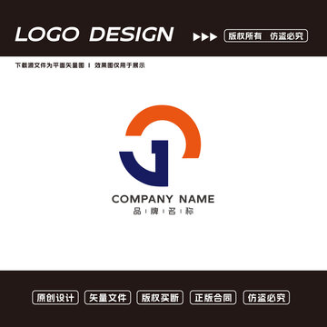 CJ字母logo标志