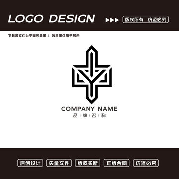 Y字母logo标志