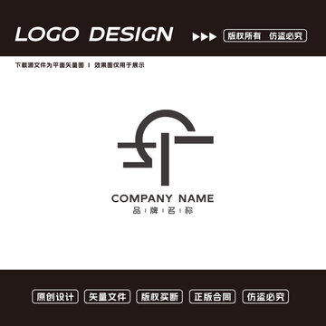 SF字母logo標志