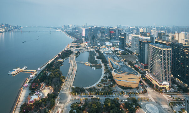 滨江杭州印夜景