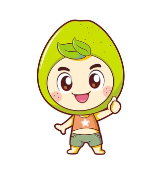 卡通可愛柚子
