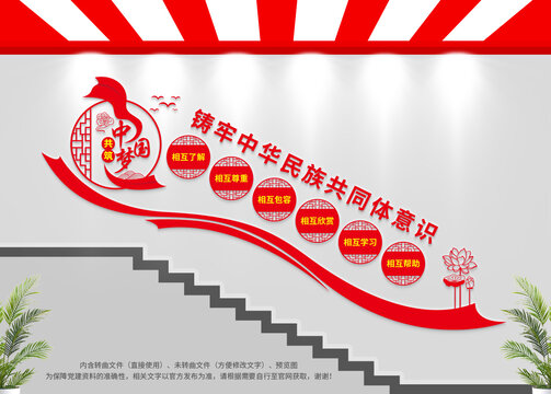 民族團結(jié)樓梯間文化墻