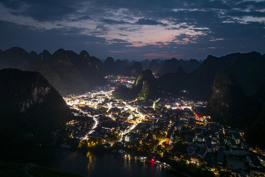 桂林阳朔西街夜景