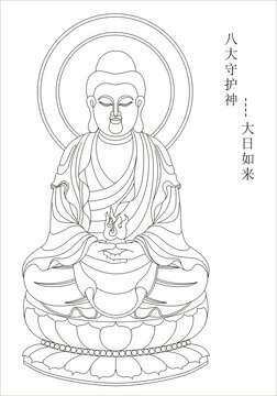 八大守護(hù)神之大日如來