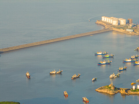 中国浙江温州温岭石塘半岛渔港
